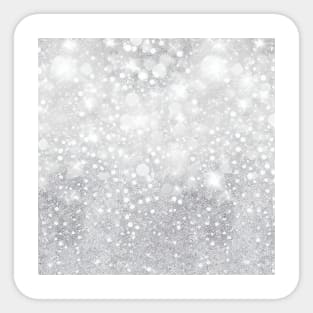 Aesthetic Glitter Pattern White Sticker